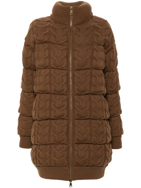  Max Mara Chunky-knit Padded Coat - Brown 
