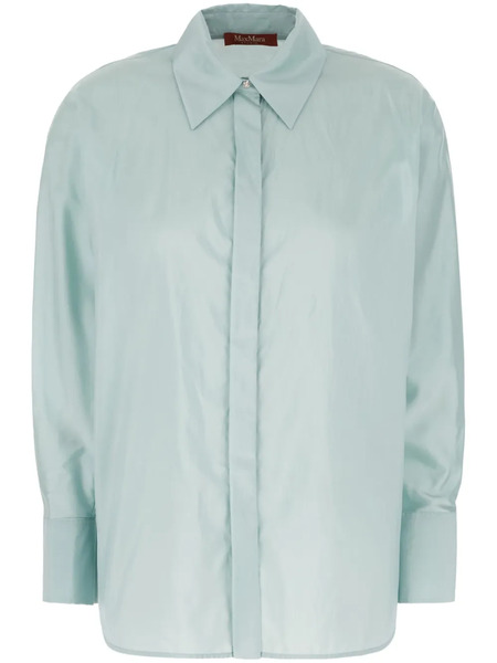  Max Mara Classic-collar Shirt - Blue 