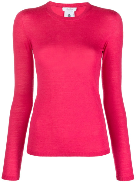  Max Mara Crew-neck Ribbed-knit Top - Pink 