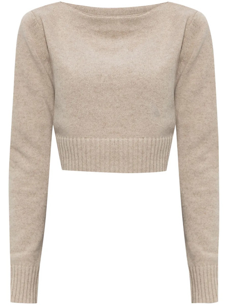 Max Mara Cropped Knitted Top - Neutrals 