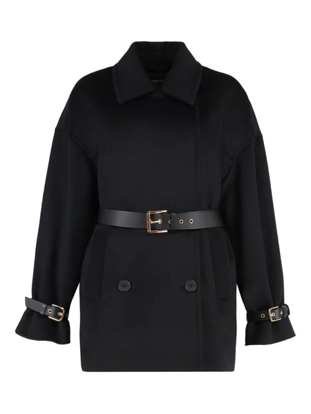  Max Mara Double-breasted Belted Jacket - Black 