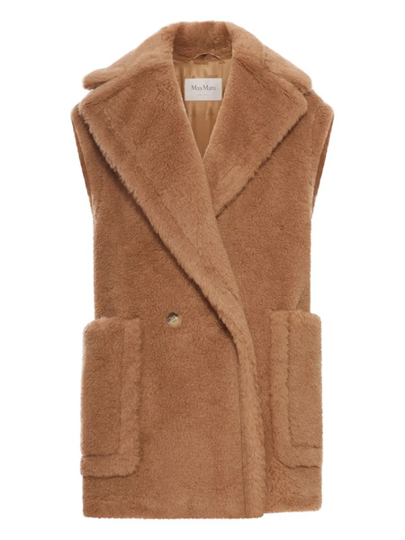  Max Mara Double-breasted Fur Gilet - Brown 