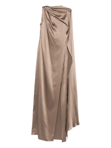  Max Mara Draped Maxi Dress - Neutrals 