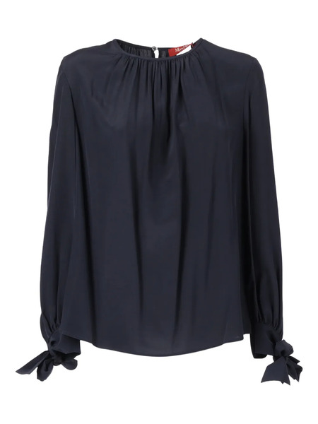  Max Mara Edotto Tie-detail Top - Blue 