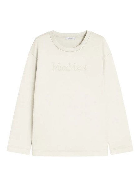  Max Mara Embossed-logo Sweatshirt - Neutrals 