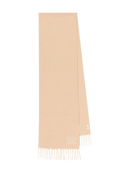  Max Mara Embroidered Fringed Scarf - Neutrals 