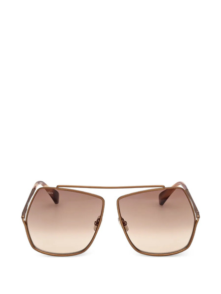  Max Mara Eyewear Geometric-frame Sunglasses - Brown 