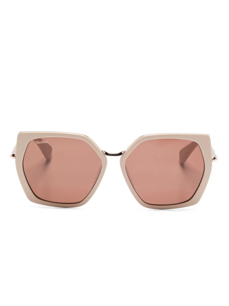  Max Mara Eyewear Geometric-frame Sunglasses - Neutrals 