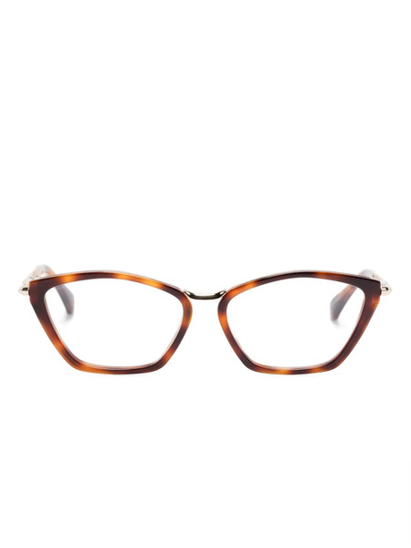  Max Mara Eyewear Square-frame Glasses - Brown 
