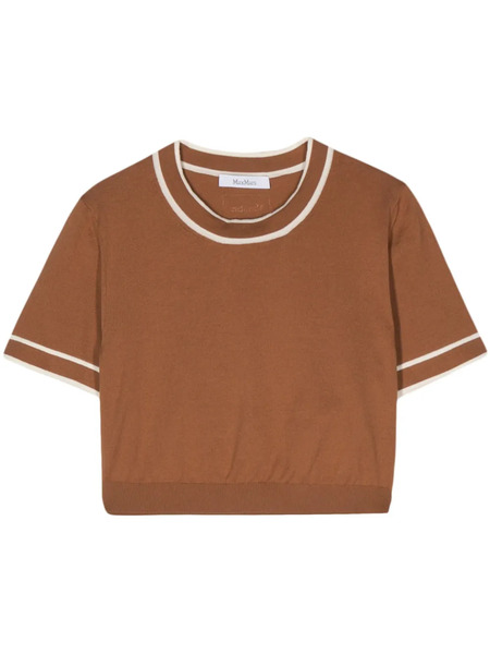 Max Mara Fine-knit Cropped Top - Brown 