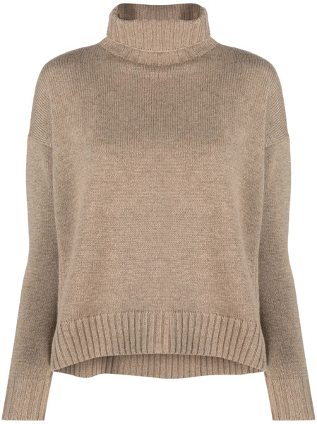  Max Mara Fine-knit Roll-neck Jumper - Neutrals 