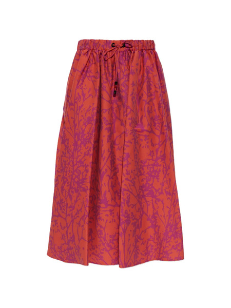  Max Mara Floral Print Skirt - Orange 