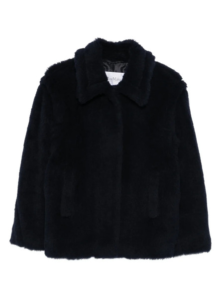  Max Mara Fuggito Teddy-textured Jacket - Blue 