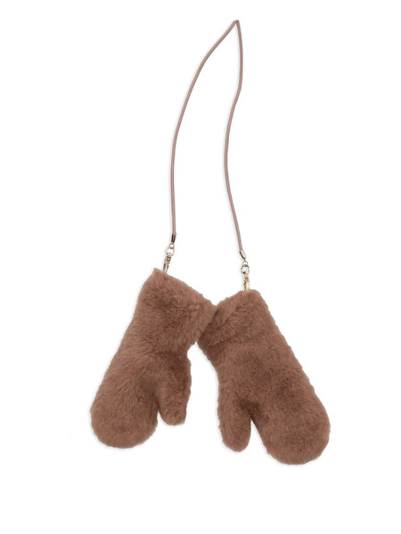  Max Mara Fur-textured Gloves - Brown 