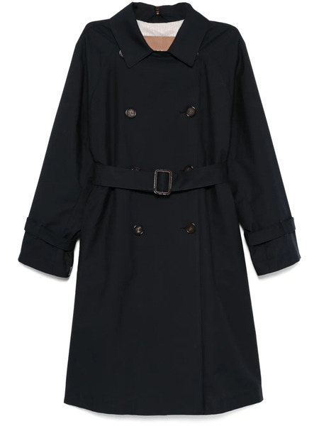  Max Mara Gabardine-weave Trench Coat - Blue 