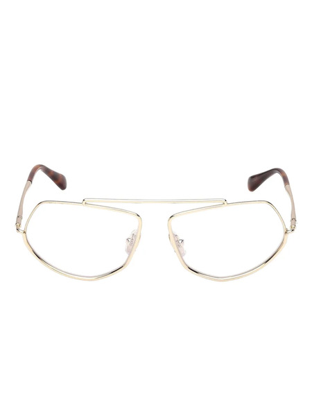  Max Mara Geometric-frame Glasses - Gold 