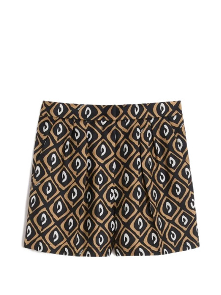  Max Mara Geometric Print Shorts - Black 