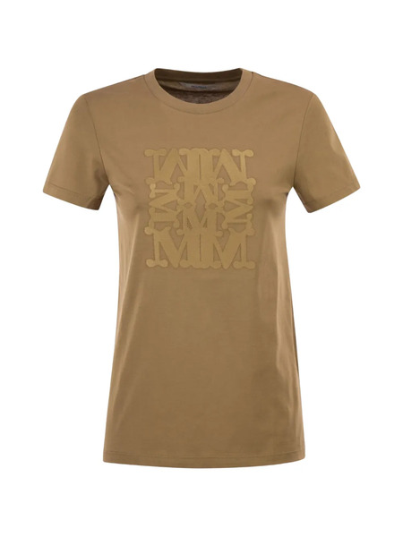  Max Mara Giovane Monogram Logo T-shirt - Neutrals 