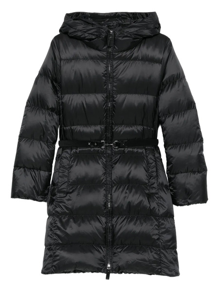  Max Mara Hooded Belted Coat - Black 