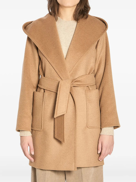  Max Mara Hooded Belted Coat - Brown 