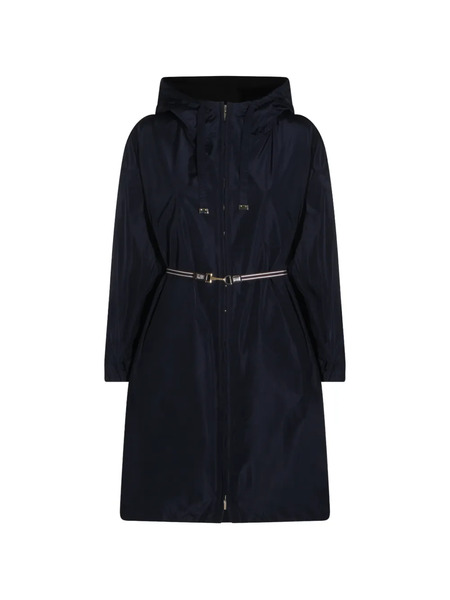  Max Mara Hooded Belted Jacket - Blue 