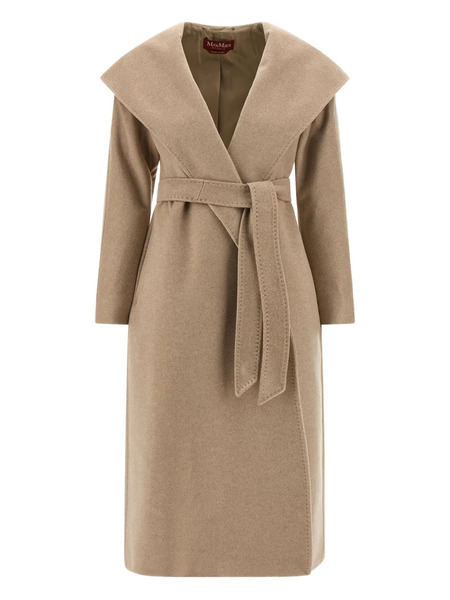  Max Mara Hooded Knotted Coat - Neutrals 