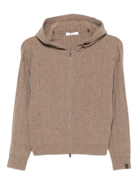  Max Mara Hooded Zip-up Cardigan - Brown 