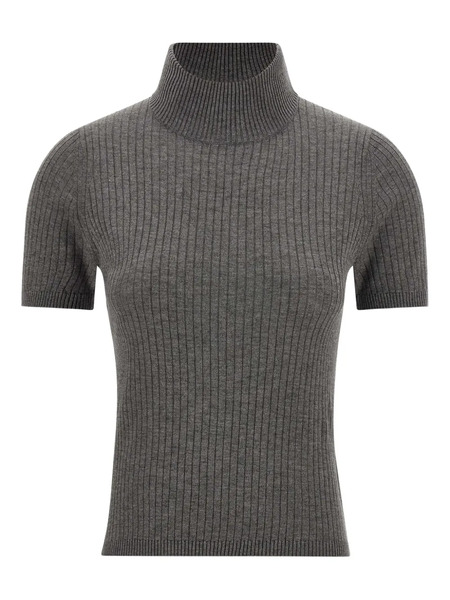  Max Mara Janagy Ribbed High-neck Sweater - Grey 