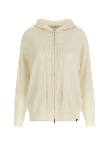  Max Mara Knitted Zip Hoodie - Neutrals 