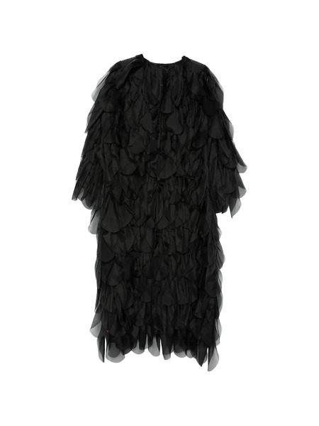  Max Mara Lauto Ruffled Coat - Black 