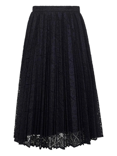  Max Mara Leandro Pleated Midi Skirt - Blue 
