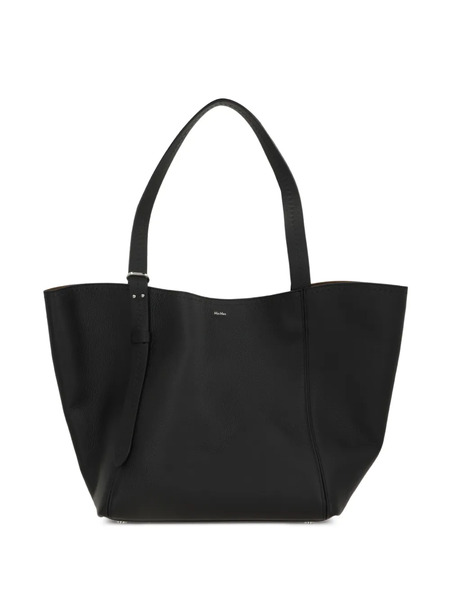  Max Mara Leather Strap Tote Bag - Black 