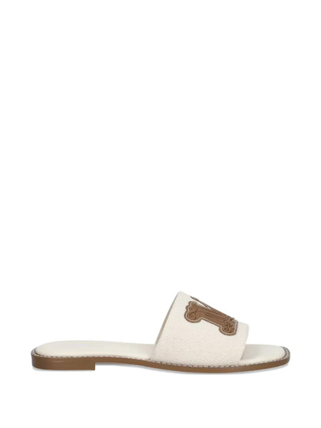  Max Mara Logo-detail Sandals - Neutrals 