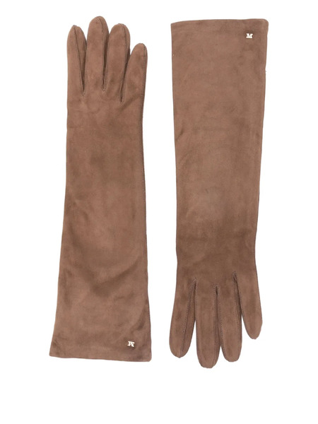  Max Mara Logo-detailing Gloves - Blue 