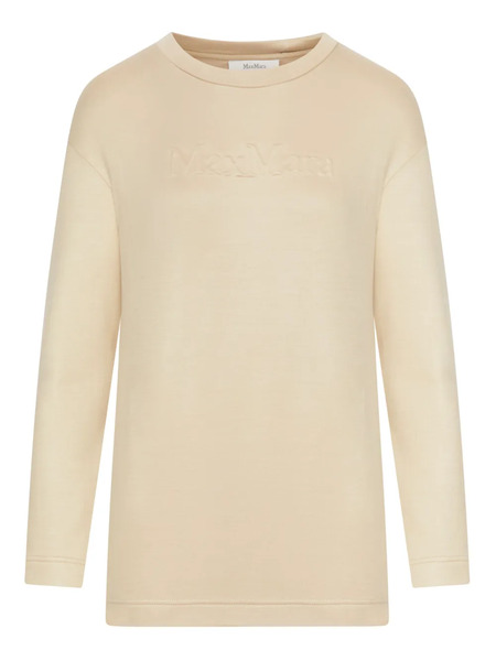  Max Mara Logo-embossed Sweatshirt - Neutrals 