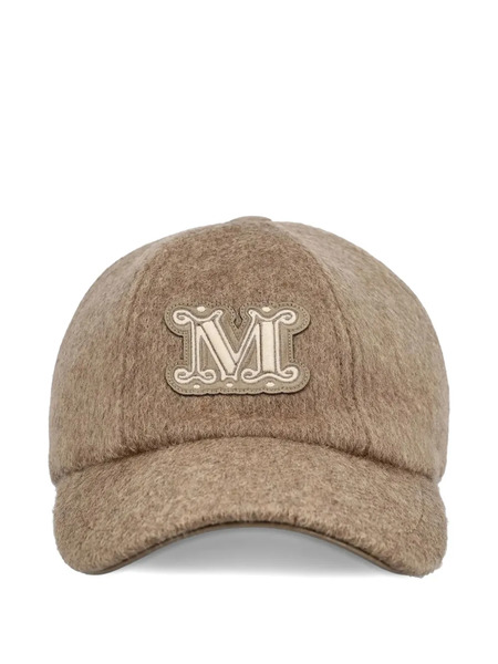  Max Mara Logo-plaque Cashmere Cap - Brown 
