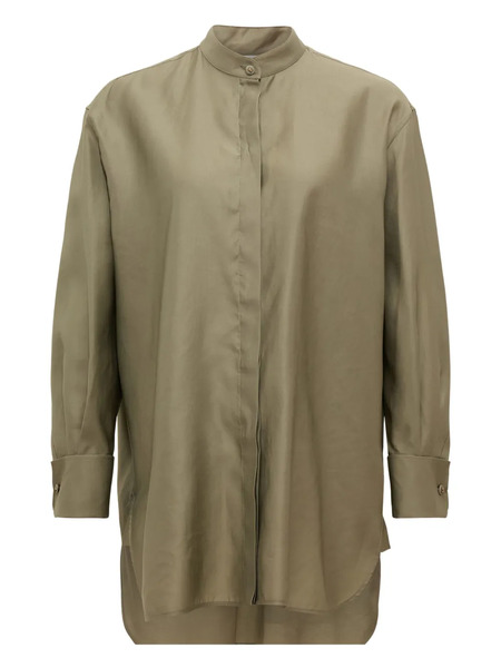  Max Mara Mandarin-collar Shirt - Green 