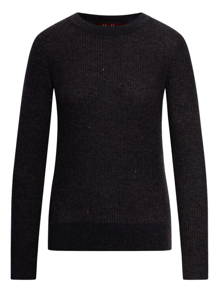  Max Mara Marabu Ribbed Sequin-embellished Sweater - Black 