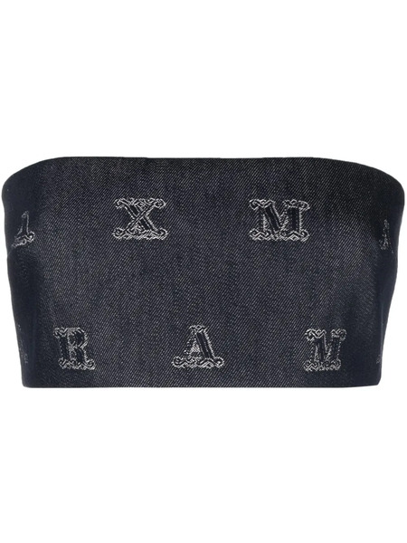  Max Mara Maxmaragram Jacquard Crop Top - Blue 