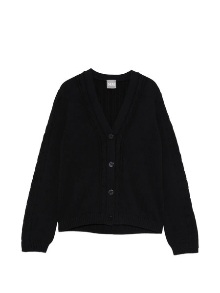  Max Mara Mmlmaster Buttoned Cable-knit Cardigan - Blue 