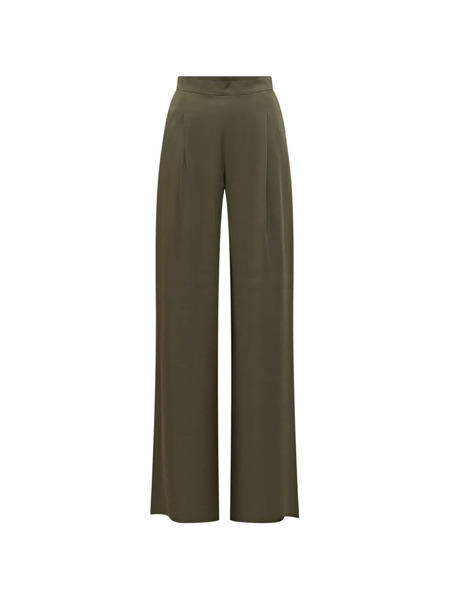  Max Mara Msecono High-waisted Wool Trousers - Green 