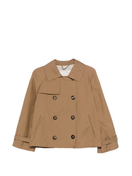  Max Mara Mtctesoro Double-breasted Trench Jacket - Brown 