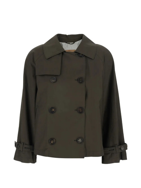  Max Mara Mtczeno Double-breasted Trench Coat - Green 