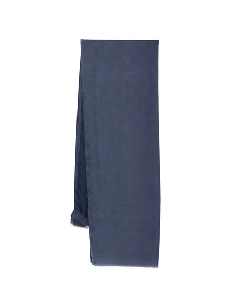  Max Mara Mxagennaio Fringed Scarf - Blue 