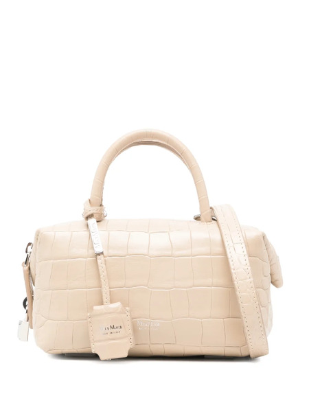  Max Mara Mxaholdalls Top-handle Croco-effect Mini Bag - Neutrals 