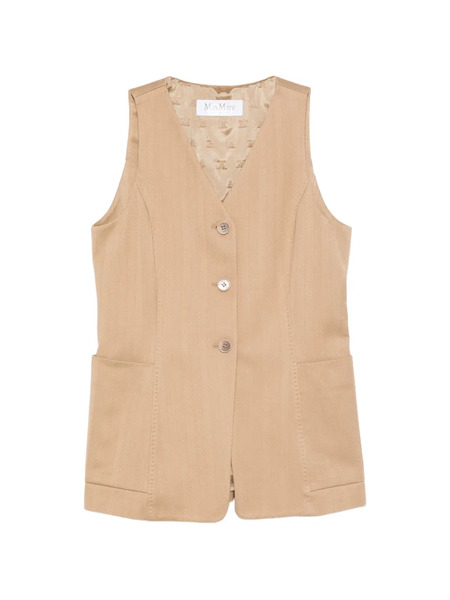  Max Mara Mxmfalla Cotton Vest - Neutrals 
