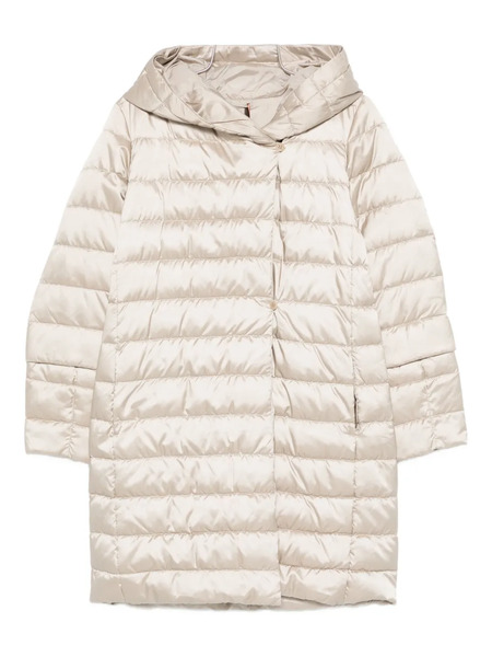  Max Mara Novef Hooded Quilted Coat - Neutrals 