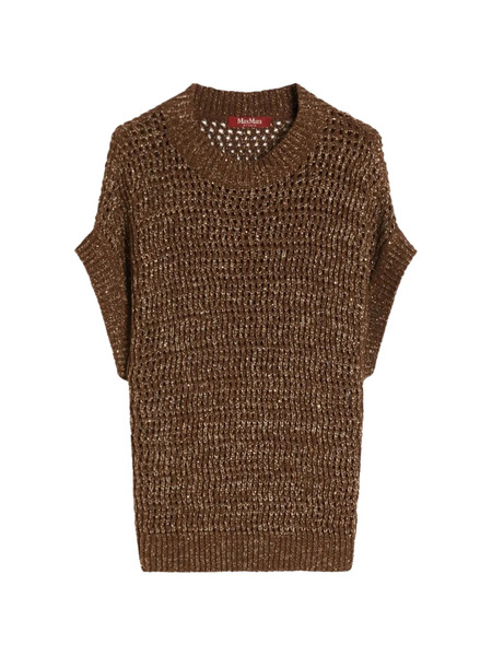  Max Mara Openwork Top - Brown 