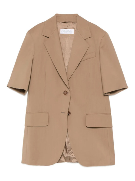  Max Mara Ottuso Short-sleeve Notched-lapel Blazer - Brown 