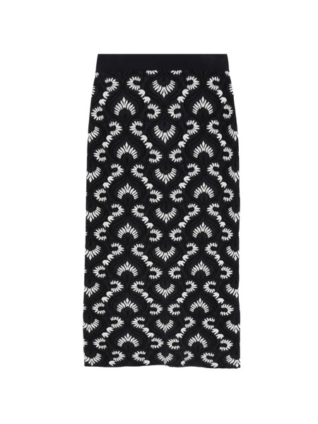  Max Mara Patterned Midi Skirt - Blue 